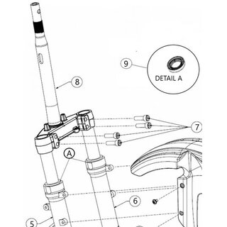 52153-00/ Simmerring fr Silence S01 und Seat Mo Vordergabel, Reten Suspension Del., Stckpreis/ Sie bentigen 2St., Teil Nr.9 (A)