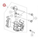 64211-00/ Hinterer Bremssattel ohne Logo mit Halterung,...