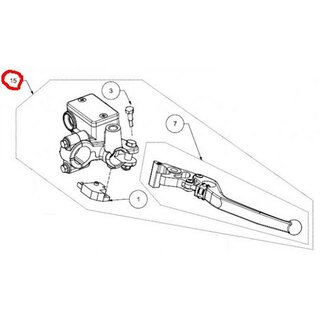 54100-00/ Original Silence Baugruppe Lenker Vorderradbremse Bremsschalter, Bremspumpe, Bremshebel rechts fr S01/ S01+ und Seat Mo, Teile Nr. 15