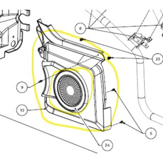 46342-00/ Silence S01 Abdeckung Batterieschlitten 2 rechte Seite, Teil Nr. 13, nur f�r S01, nicht f�r Seat Mo passend