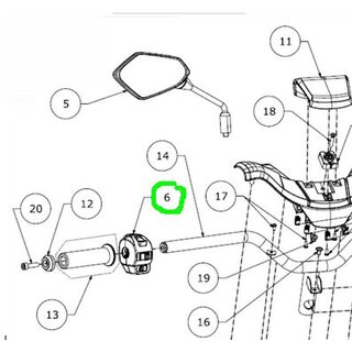 8403010/ Silence S01/ Seat Mo Schalterbaugruppe f�r Linken Griff, Handle Switch Assy, LH