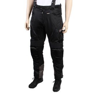Sceed Hose Cartagena, mit Membrane und zert. Protektoren, Gr. XL, schwarz, Textil, Verstellriegel, Stretch, 100% wasser- und winddicht, atmungsaktiv