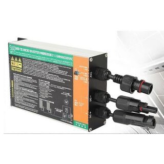 Solar Grid Micro Inverter IP55 f�r Balkon PV-Module bis 500 Watt und 18-50V DC mit LED-Anzeige, MC4 Steckverbindung, 230V Ausgang vorbereitet f�r Schukostecker