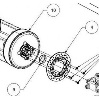 64313-10 Silence S01/ Seat Mo Hintere Bremsscheibe (nicht fr S01+/ Galfer), Originalteil Nr, Part Nr. 4