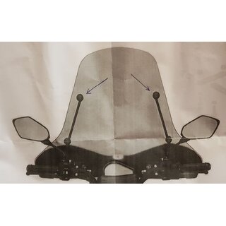 S02B-99200-00/ Montagematerial f�r S02 Windschild neu, ohne Windschild (nur komplettes Montagematerial)