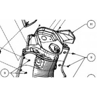 46195-00/ Silence S01/ Seat Mo Interior Fairing 1, Teil Nr. 11, Lenker/Tacho Dashboard Innenverkleidung schwarz ohne Tacho